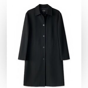 LAUNDRY by Shelli Segal Black Single-Breasted Trench Coat Size 8